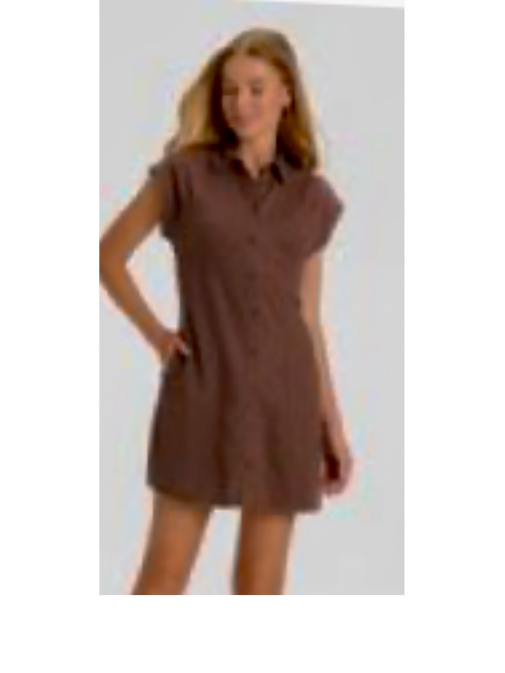 Universal Threads - Linen Blend 
Button-Front Shirt Dress